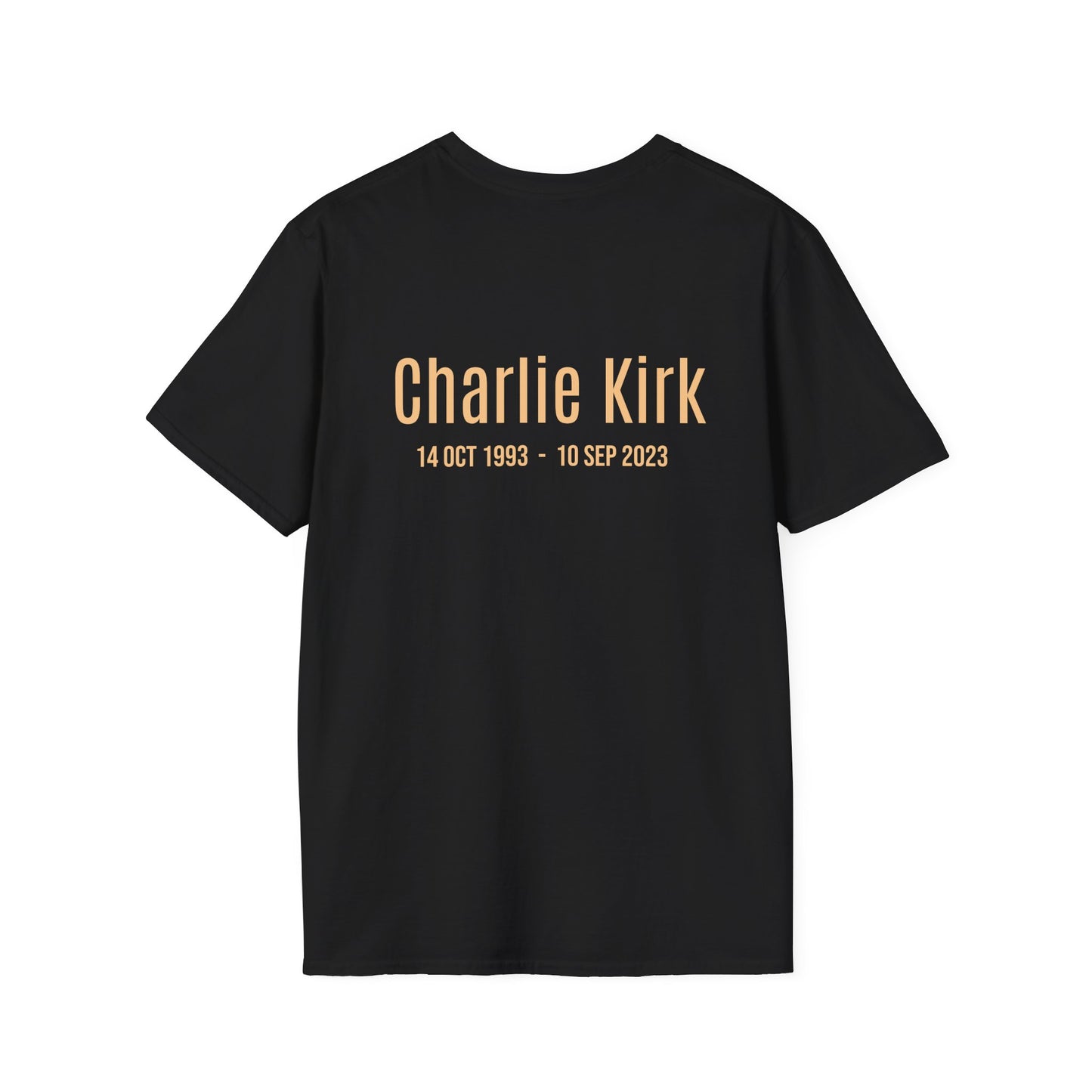 Faith-Inspired Unisex Softstyle T-Shirt - I'm Nothing Without Jesus, by Charlie Kirk famous Quote , Christian Apparel, Gift for Believers, Religious Tee, Patriotic Shirt
