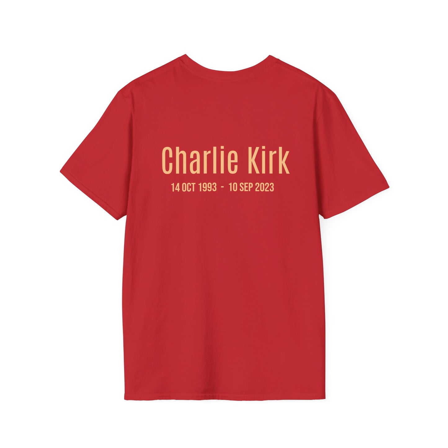 Faith-Inspired Unisex Softstyle T-Shirt - I'm Nothing Without Jesus, by Charlie Kirk famous Quote , Christian Apparel, Gift for Believers, Religious Tee, Patriotic Shirt