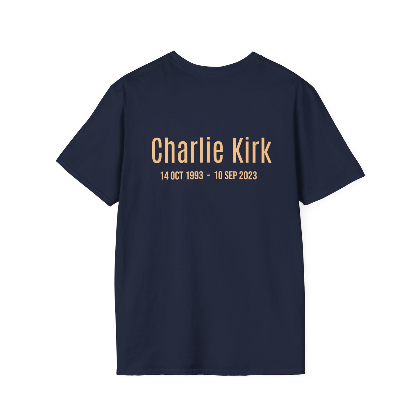 Faith-Inspired Unisex Softstyle T-Shirt - I'm Nothing Without Jesus, by Charlie Kirk famous Quote , Christian Apparel, Gift for Believers, Religious Tee, Patriotic Shirt